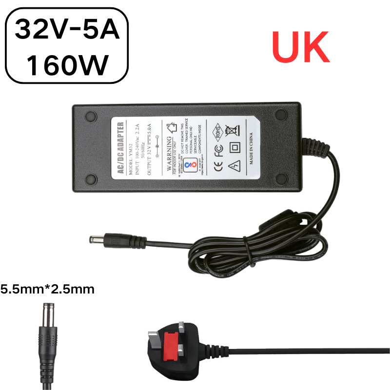 Load image into Gallery viewer, [32V-5A][5.5x2.5] Universal Computer/Monitor/CCTV POE Switch - Power Supply Adapter Wall Charger
