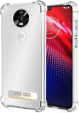 Motorola Moto Z4/Moto Z4 Play/Moto Z4 Force - AirPillow Cushion Transparent Soft Clear TPU Four Corners Protective Case - Polar Tech Australia