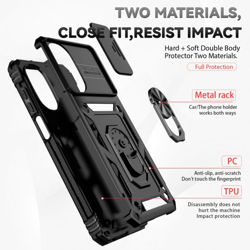 Load image into Gallery viewer, Motorola Moto G52/G82 - Heavy Duty Ring Holder Case with Shockproof &amp; Camera Guard Design - Polar Tech Australia
