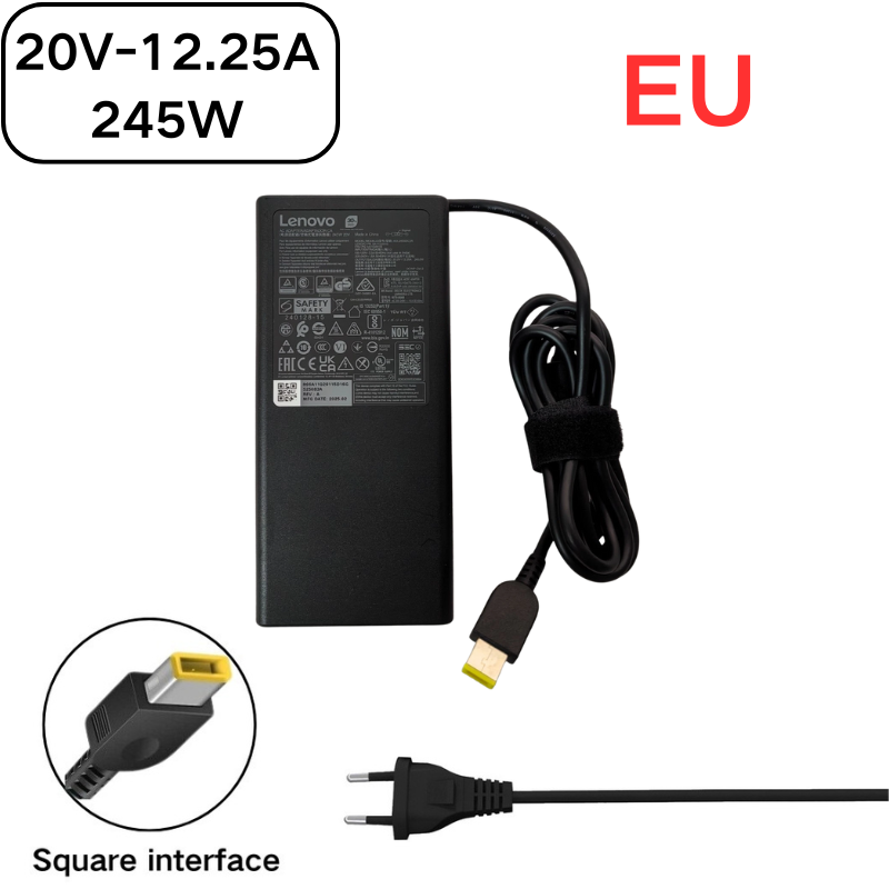 Load image into Gallery viewer, [20V-12.25A/245W][Yellow Square Slim Tip][Slim GaN] Lenovo Legion Pro 5 16IAX10 / Legion 5 15IRX10 / LOQ 17IRX10 2025 Gaming Series - Laptop AC Power Supply Adapter Charger
