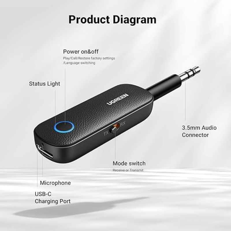 Load image into Gallery viewer, UGREEN Bluetooth 5.0 Transmitter Receiver Handsfree Talking for Car - Polar Tech Australia
