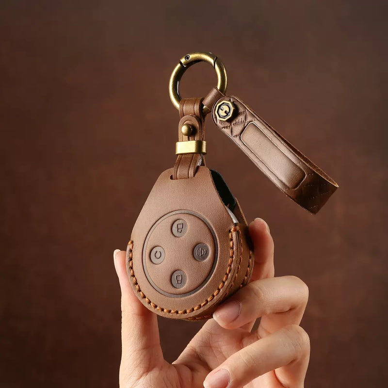 Cargue la imagen en el visor de la galería, Great Wall Handcrafted Genuine Leather Car Key Fob Case Cover For 2023 Great Wall Shanhai Cannon
