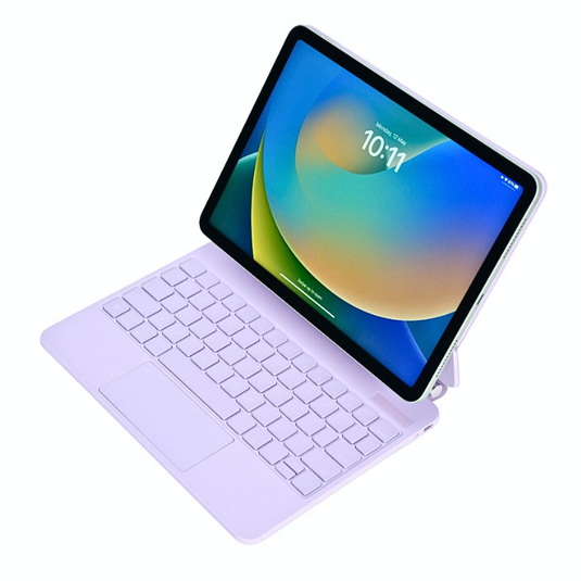 Magic Magnetic Floating Trackpad Wireless 7 Multi-Color Backlit Keyboard Case for Apple iPad Pro 13-inch M4 (2024)