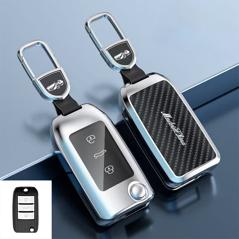 Cargue la imagen en el visor de la galería, Roewe Zinc Alloy + Carbon Fiber Texture Car Key Fob Case Cover For RX3, RX5, RX5 Plus, RX8, ERX5, i5, i6
