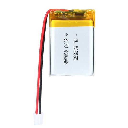 [PH2.0-JST Connector][502535] Universal 450mAh 3.7V Rechargeable Li-Ion Lithium Polymer Battery - Polar Tech Australia