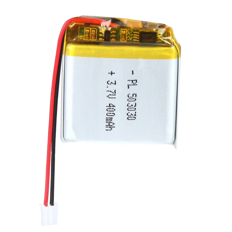 Cargue la imagen en el visor de la galería, [PH2.0-JST Connector][503030] Universal 400mAh 3.7V Rechargeable Li-Ion Lithium Polymer Battery - Polar Tech Australia
