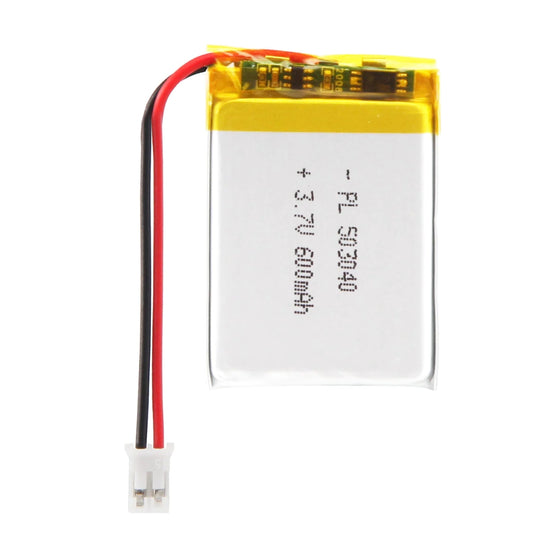 [PH2.0-JST Connector][503040] Universal 600mAh 3.7V Rechargeable Li-Ion Lithium Polymer Battery - Polar Tech Australia