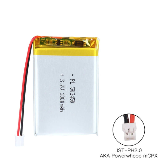 [PH2.0-JST Connector][503450] Universal 1000mAh 3.7V Rechargeable Li-Ion Lithium Polymer Battery - Polar Tech Australia