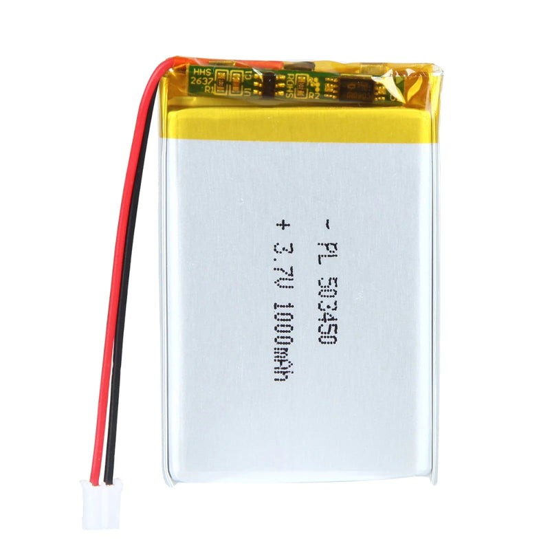 Cargue la imagen en el visor de la galería, [PH2.0-JST Connector][503450] Universal 1000mAh 3.7V Rechargeable Li-Ion Lithium Polymer Battery - Polar Tech Australia
