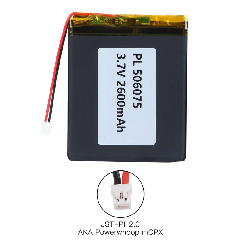 Cargue la imagen en el visor de la galería, [PH2.0-JST Connector][506075] Universal 2600mAh 3.7V Rechargeable Li-Ion Lithium Polymer Battery - Polar Tech Australia
