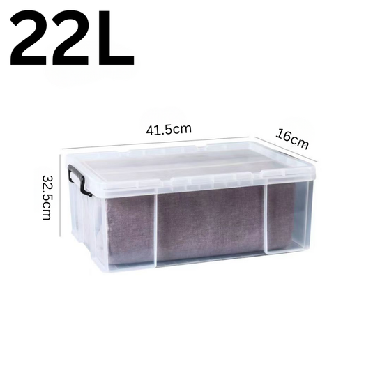 [4Pcs Set] Heavy Duty Extra Thick 17L 25L 40L 60L Clear Food Grade Stackable Plastic Storage Bins Box Container With Lid - Polar Tech Australia