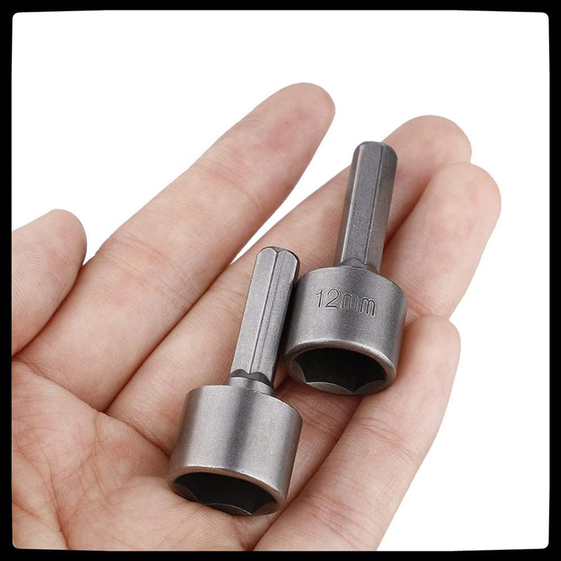 Chargez l&#39;image dans la visionneuse de la galerie, [9 in 1] Hex Shank Nut Setter Driver Drill Bit Set (5 - 13mm)
