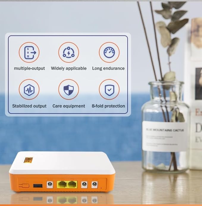 Cargue la imagen en el visor de la galería, [6000mAh] Universal Mini UPS Battery Backup For WIFI Router, Modem, POE Switch, Security Camera CCTV &amp; Alarm &amp; Attendance Machine LED Light
