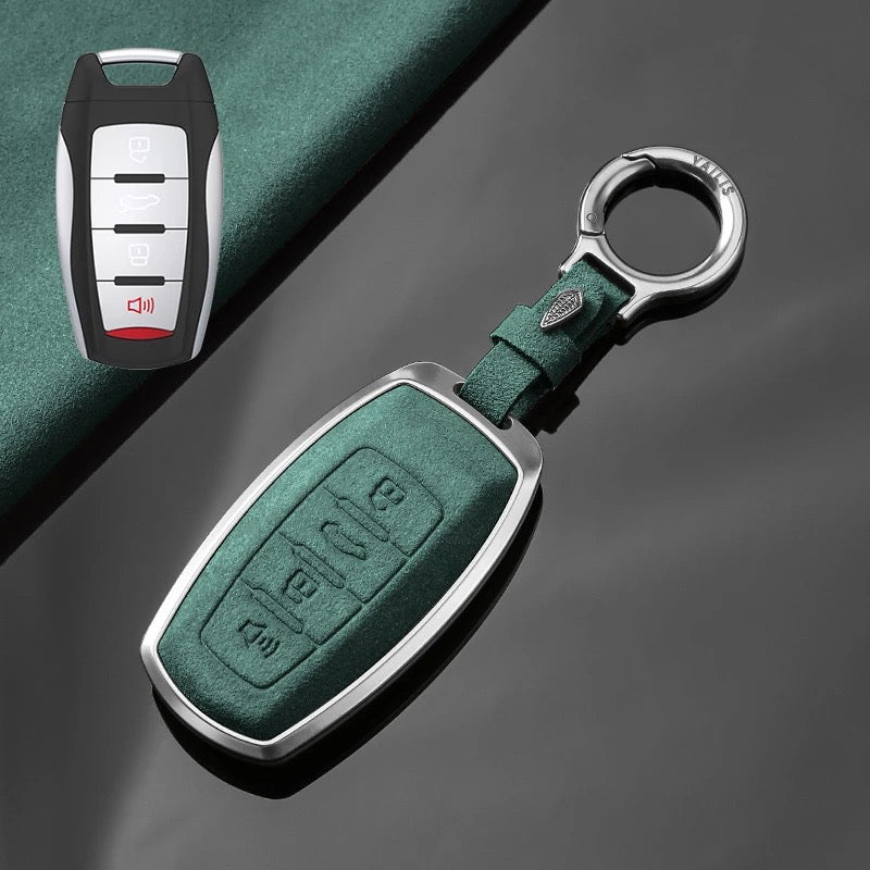 Cargue la imagen en el visor de la galería, Great Wall High-Quality Suede Car Key Fob Case Cover For Haval Raptor, Dargo 2nd Gen, Xiaolong Max, Shenshou, H6
