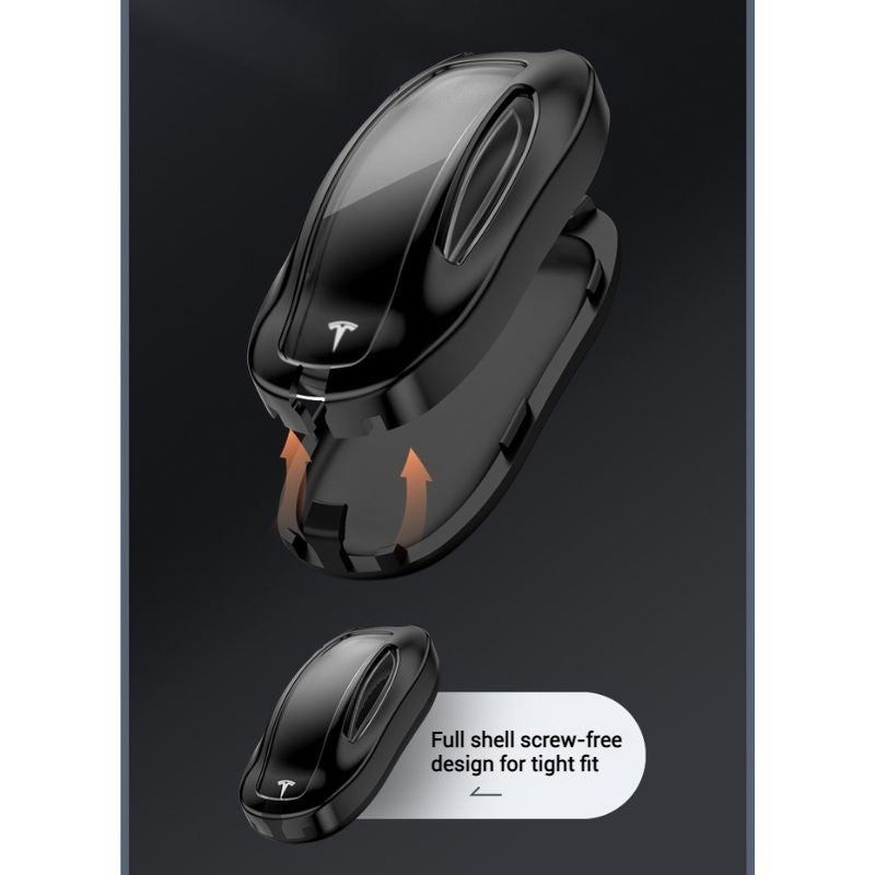 Chargez l&#39;image dans la visionneuse de la galerie, Tesla Full Aluminum Alloy + PU Leather Cover Car Key Fob Case for Model X - Polar Tech Australia
