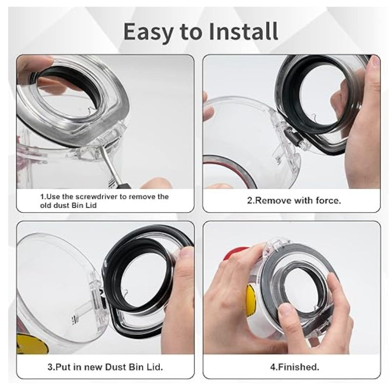 Cargue la imagen en el visor de la galería, [OEM] Dyson V10 / V11 / V15 Vacuum Cleaner - Dust Bin Lid Cap Cover With Sealing Rings Replacement Part - Polar Tech Australia
