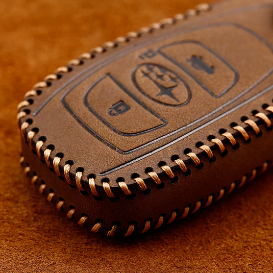 Subaru Cowhide Leather Car Key Fob Protective Cover Case For Outback, Ascent, Forester, Crosstrek, Legacy, Impreza, WRX - Polar Tech Australia