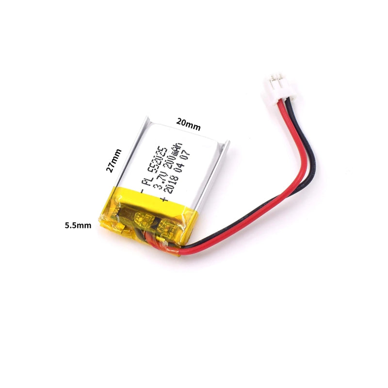Load image into Gallery viewer, [PH2.0-JST Connector][502025 &amp; 552025] Universal 200mAh 3.7V Rechargeable Li-Ion Lithium Polymer Battery - Polar Tech Australia
