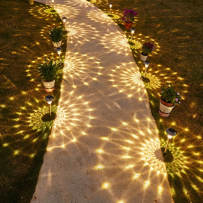 Chargez l&#39;image dans la visionneuse de la galerie, 4 Pack Solar Pathway Lights Warm yellow + Bright White Outdoor Garden Stake Glass LED Stainless Steel Waterproof Landscape Path Lighting for Yard Walkway Driveway Outside Silver - Polar Tech Australia
