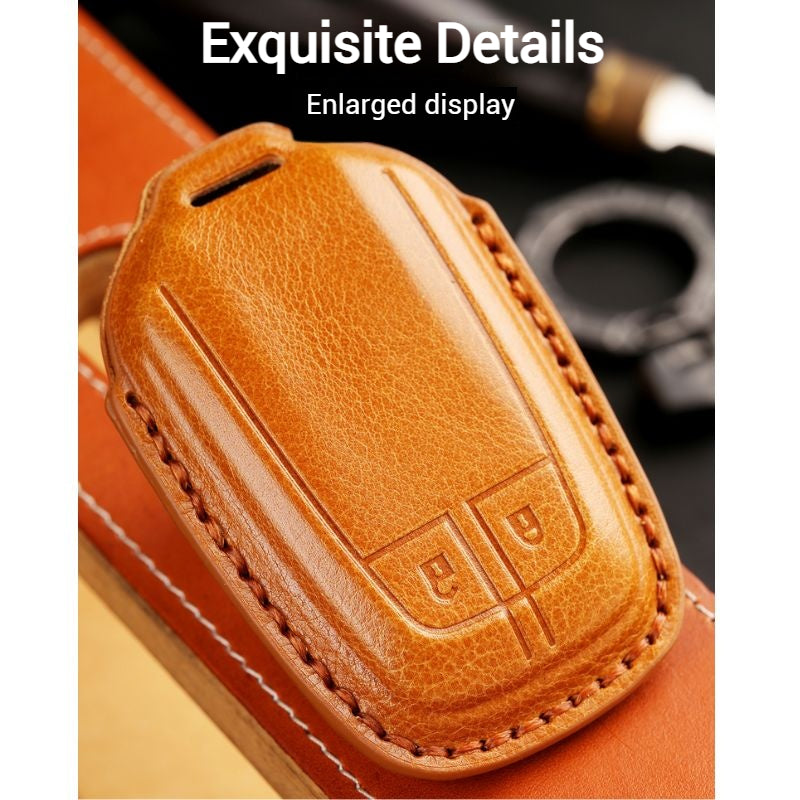 Chargez l&#39;image dans la visionneuse de la galerie, Isuzu Handcrafted Genuine Leather Car Key Fob Case Cover For D-MAX, MU‑X
