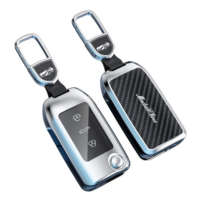 Cargue la imagen en el visor de la galería, Roewe Zinc Alloy + Carbon Fiber Texture Car Key Fob Case Cover For RX3, RX5, RX5 Plus, RX8, ERX5, i5, i6
