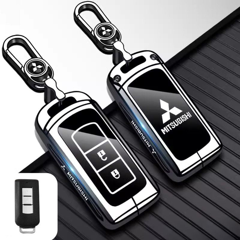 Chargez l&#39;image dans la visionneuse de la galerie, Mitsubishi Zinc Alloy + TPU Car Key Fob Case Cover For Outlander, ASX, Eclipse Cross, L200, Pajero, Triton, Lancer EX
