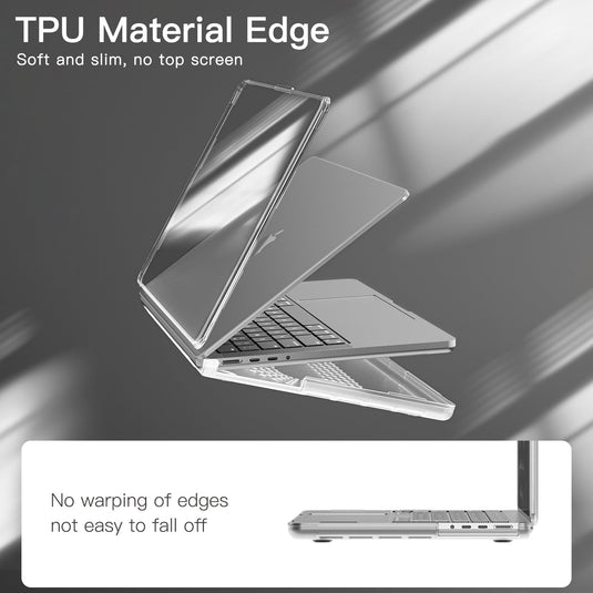 Apple MacBook Pro 14.2" (A2442 & A2779 & A2918 & A2992) Slim PC + TPU Scratch-Resistant Laptop Case