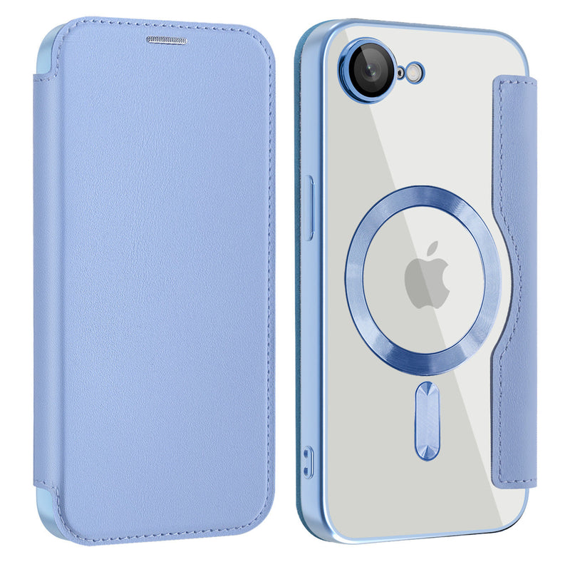 Load image into Gallery viewer, [Magsafe Compatible][With Card Slot] Apple iPhone 16e Golden Shield Magnetic Flip Leather Case - Polar Tech Australia
