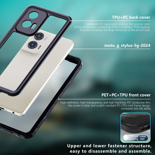 [A-Series] Motorola Moto G Stylus 5G (2024) - Redpepper Full Covered Waterproof Heavy Duty Tough Armor Case - Polar Tech Australia