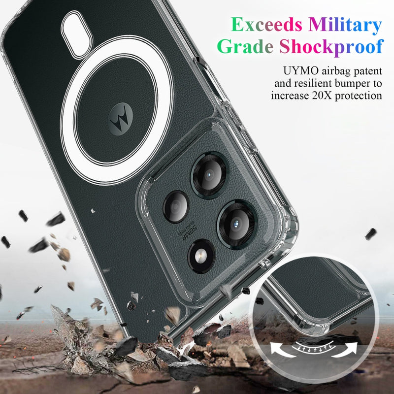 Cargue la imagen en el visor de la galería, Motorola Moto G 5G (2025) - MagSafe Clear Acrylic PC Hybrid TPU Phone Case - Polar Tech Australia
