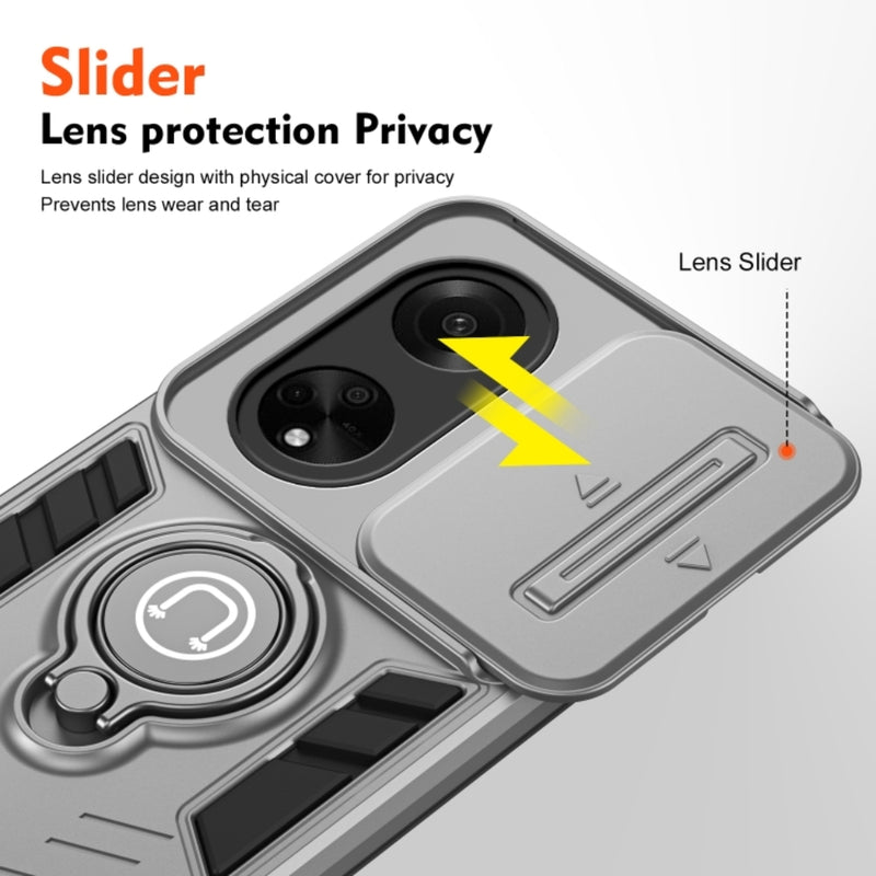 Load image into Gallery viewer, OPPO A78 4G (CPH2565) - Heavy Duty Ring Holder Case with Shockproof &amp; Camera Guard Design - Polar Tech Australia
