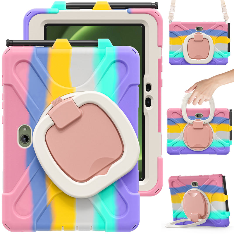 Chargez l&#39;image dans la visionneuse de la galerie, Samsung Galaxy Tab Active Pro / Active 4 Pro / Active 5 Pro Series - Heavy Duty 360 Degree Rotate Stand Hand Strap Case With Shoulder Strap - Polar Tech Australia
