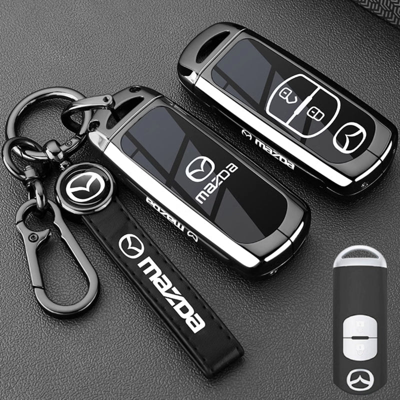 Cargue la imagen en el visor de la galería, Mazda Zinc Alloy Car Key Fob Protective Case Cover For CX5, CX3, CX30, CX7, CX9, Mazda 2, 3, 6
