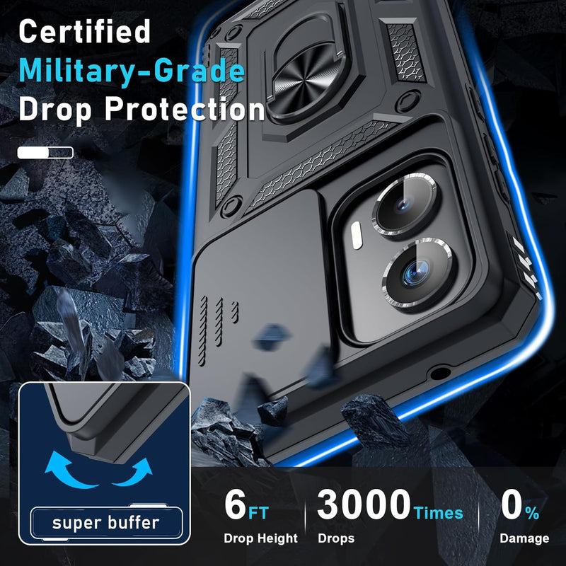 Load image into Gallery viewer, [Magnetic Ring Kickstand][Slide Camera Cover] Motorola Moto G Stylus 5G 2024 - Shield Shockproof Rugged Heavy Duty Case - Polar Tech Australia
