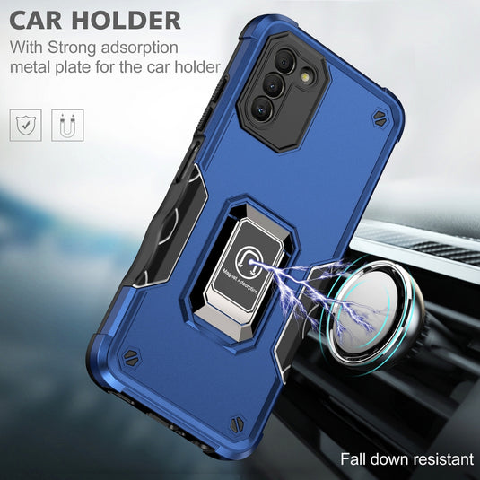 Nokia X100 - Non-slip Shockproof Armor Phone Case with Ring Holder