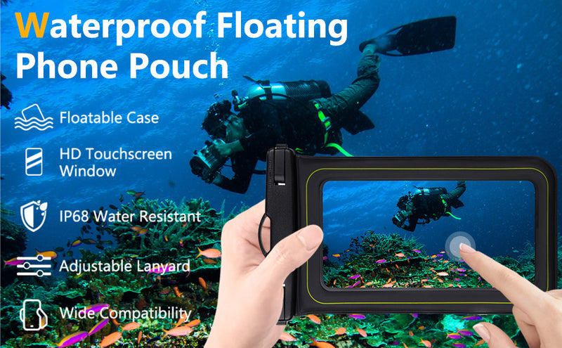 Cargue la imagen en el visor de la galería, [Waterproof Phone Pouch] iPhone 16/15/14/13/12 Pro Max Plus Samsung Galaxy S24/S23/S22/S21 Google Pixel Etc, Up to 6.9&#39;&#39; - IP68 Universal Floating Float Water Proof Cell Phone Dry Bag Phone Case Protector - Polar Tech Australia
