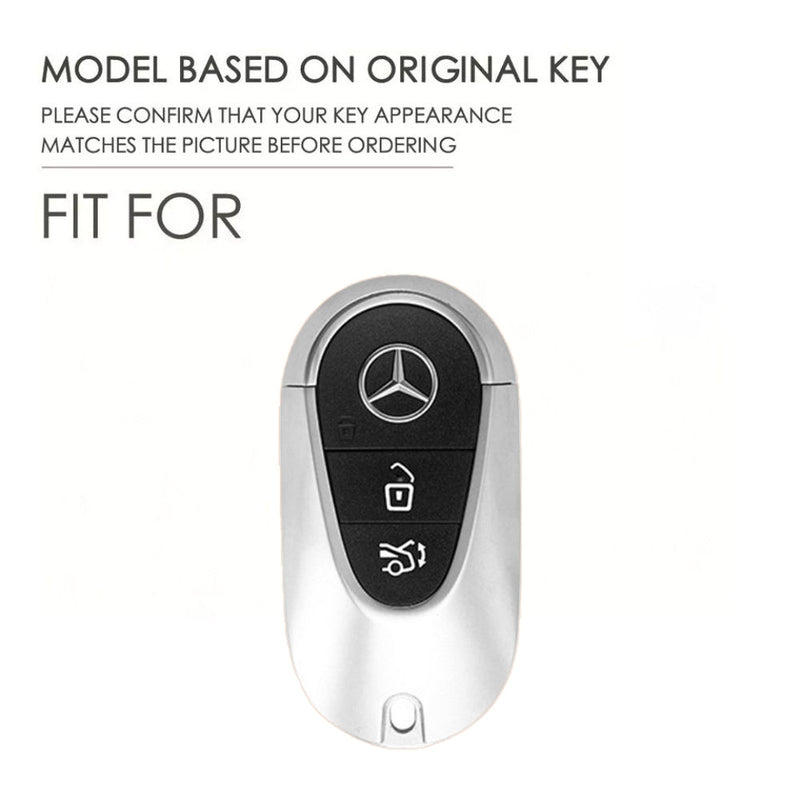 Chargez l&#39;image dans la visionneuse de la galerie, Mercedes Benz Handcrafted Genuine Leather Car Key Fob Protective Case Cover For Benz S-Class - Polar Tech Australia
