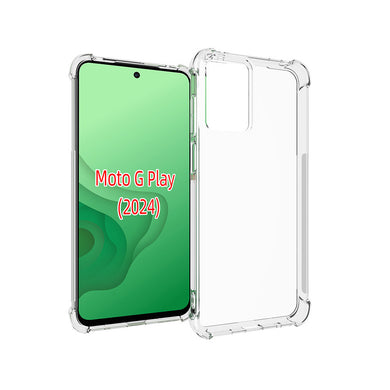 Motorola Moto G Play 2024 - AirPillow Cushion Transparent Soft Clear TPU Four Corners Protective Case - Polar Tech Australia