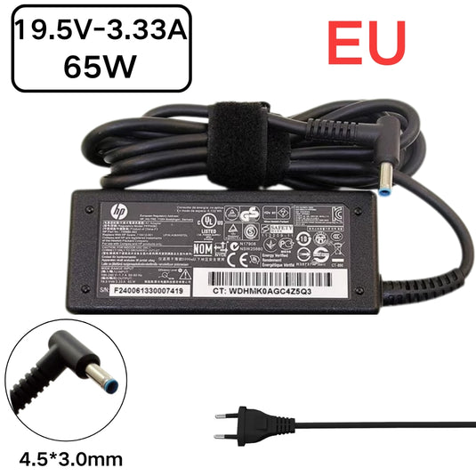 [19.5V-3.33A/65W][4.5x3.0 Blue Tip] HP Pavilion x360 & EliteBook & ProBook Laptop AC Power Supply Adapter Charger - Polar Tech Australia