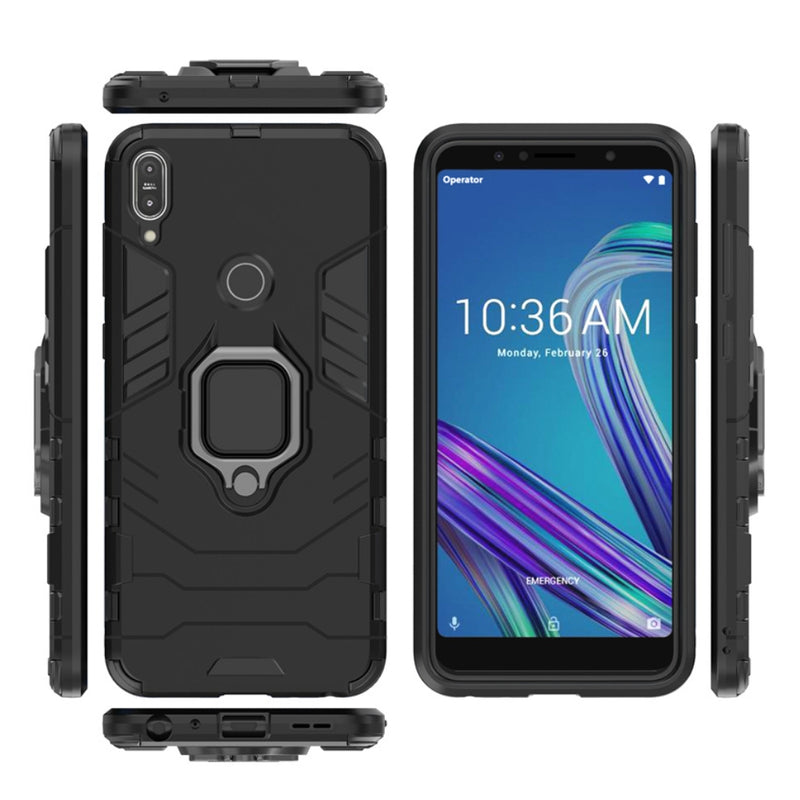 Cargue la imagen en el visor de la galería, Asus Zenfone Max Pro (M1) ZB601KL/ZB602KL - Heavy Duty Armor Case With Ring Holder Stand - Polar Tech Australia

