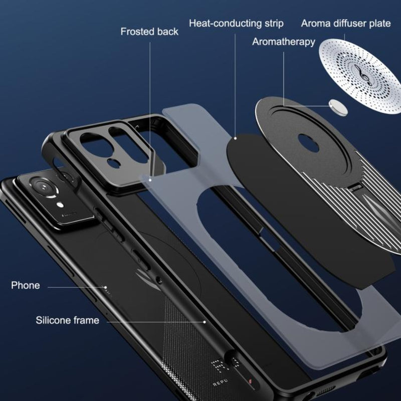 Cargue la imagen en el visor de la galería, Asus ROG Phone 7 / 7 Pro - Frosted Heat Dissipation Aromatherapy Magnetic Shockproof Case
