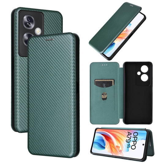 OPPO A79 5G (CPH2557, CPH2553) - Carbon Fiber Texture Flip Leather Phone Case - Polar Tech Australia