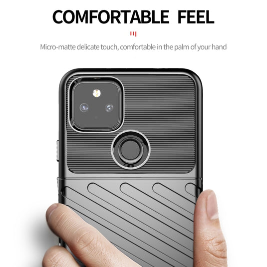 Google Pixel 5 - Thunder Series Twill Texture Thickened Anti-fall Protection TPU Case