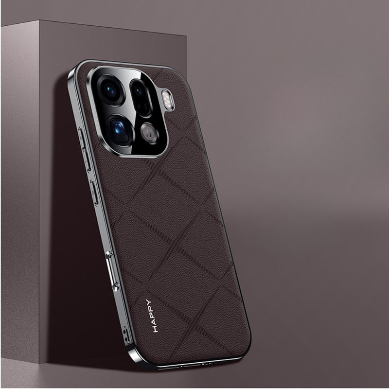 Load image into Gallery viewer, OPPO Find X9 Pro - Plain Leather PC Phone Case

