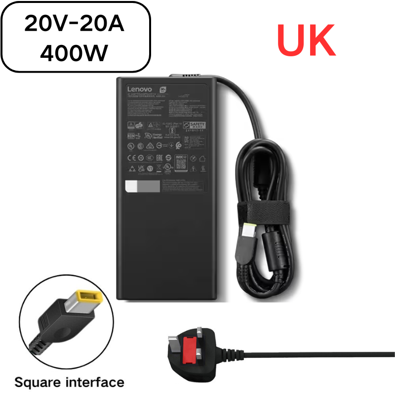 Load image into Gallery viewer, [20V-16.5A/330W][Yellow Square Slim Tip] Lenovo Legion Pro 7 16IAX10H Series - Laptop AC Power Supply Adapter Charger

