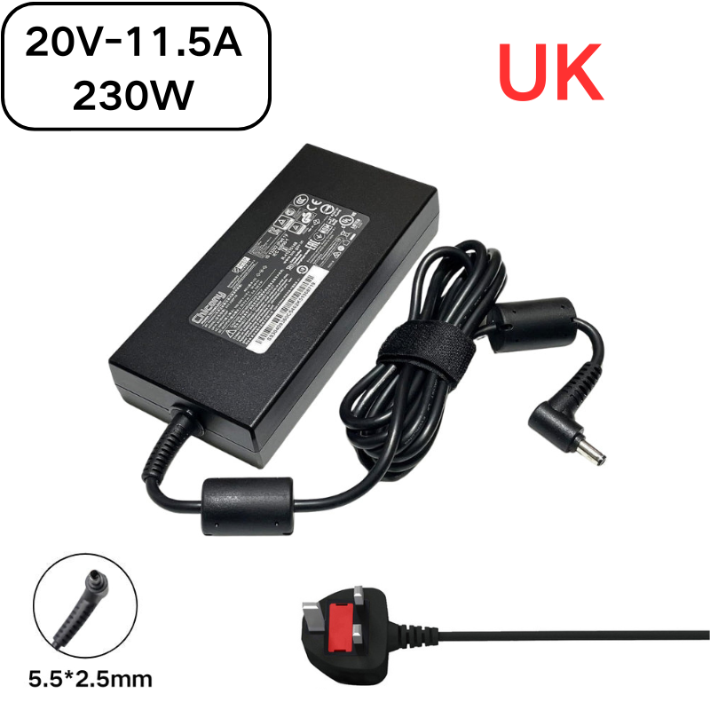 Load image into Gallery viewer, [20V-11.5A/230W][5.5*2.5] MSI GS66 GS76 WS66 WS76 Msi Creator 15 17 Laptop AC Power Supply Adapter Charger
