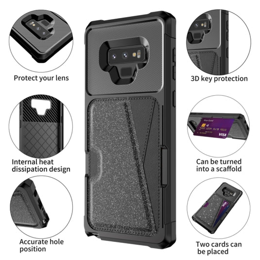 Samsung Galaxy Note 9 (SM-N960) - Glitter Magnetic Card Bag Phone Case