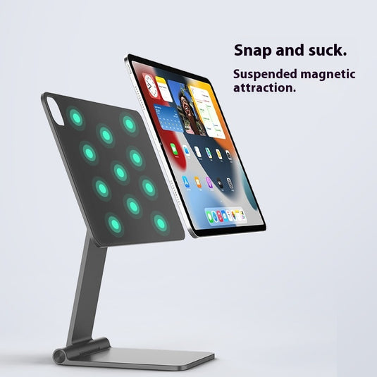 Magnetic wireless charging iPad stand with 18W contacts for charging magnetic tablets - Polar Tech Australia