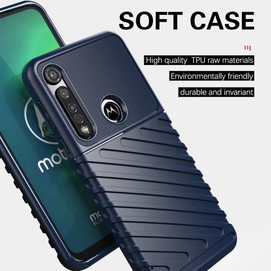 Motorola Moto G Pure (2021) - Thunder Series Twill Texture Thickened Anti-fall Protection TPU Case - Polar Tech Australia