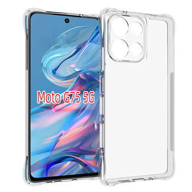 Motorola Moto G75 5G - AirPillow Cushion Transparent Soft Clear TPU Four Corners Protective Case - Polar Tech Australia